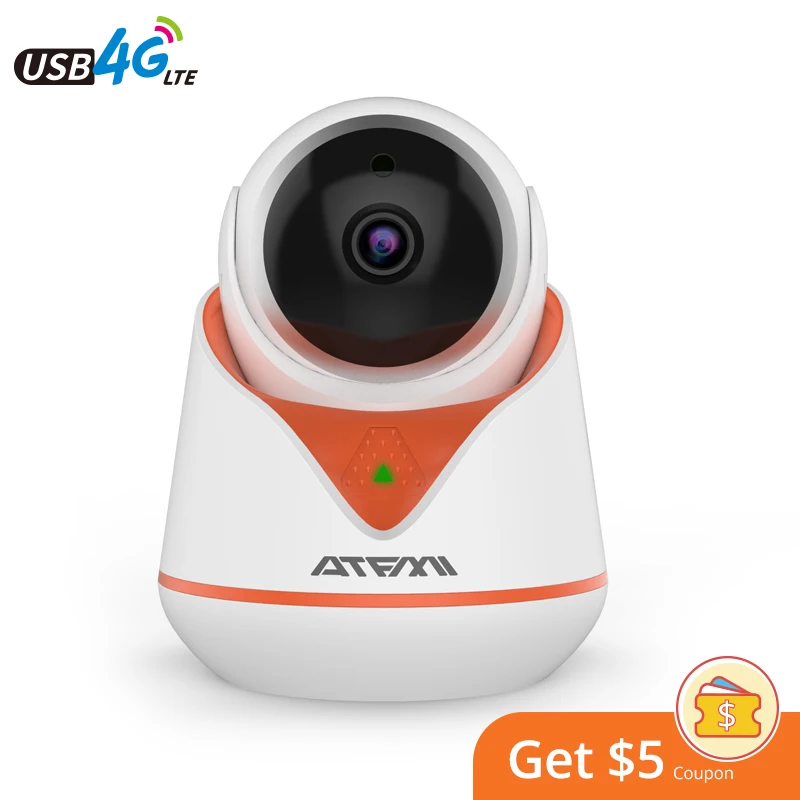 

ATFMI 2MP Wirelss IP Camera Home security Camera Wifi USB 4G LTE Night Vision CCTV Camera 1920*1080