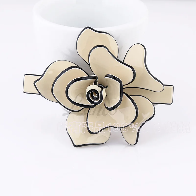 

French Elegance Austrian Crystal Hair Accessories Hair Clips For Women Solid Rose Flower Hairpins Rim Handmade Hair Bows