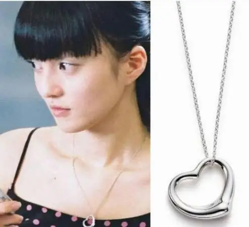 

x 241 Star with the same paragraph "SMS chase January" glossy heart-shaped peach necklace ladies temperament jewelry accessorie
