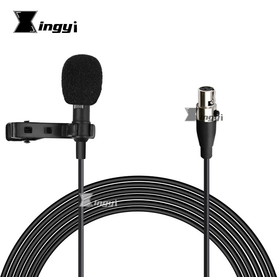 

Mini XLR 3 Pin TA3F Hands-free Tie on Collar Clip Lapel Mic Condenser Lavalier Microphone For SAMSON CB288 Wireless Transmitter