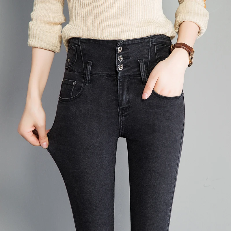 CTRLCITY джинсовые штаны модные женские туфли эластичные Высокая Талия Stretch Skinny Jean женские весенние джинсы