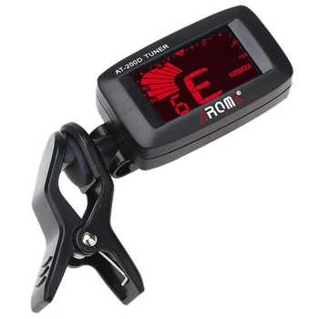 

ABGZ-Aroma At-200D Clip on Guitar Tuner Portable Universal Digital Tuner for Chromatic Guitar Bass Ukulele Violin