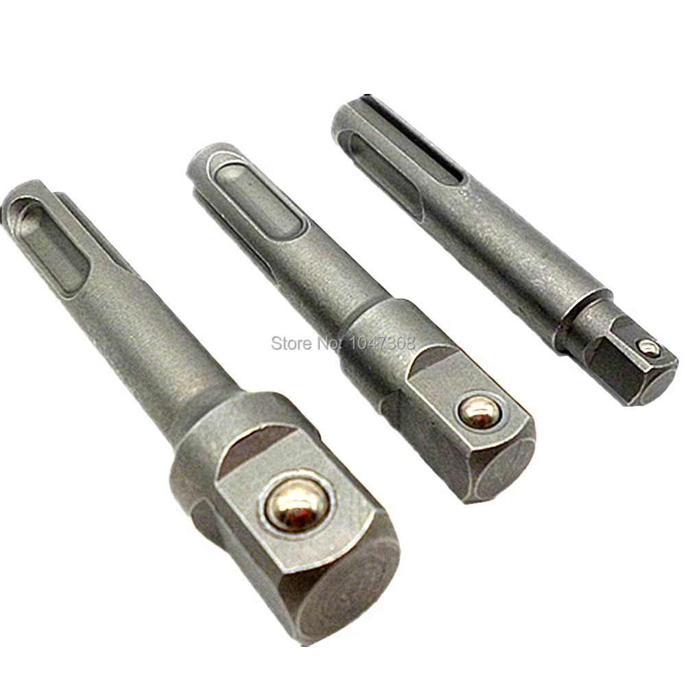 SDS Plus Socket Driver Set 3pcs 1/4" 3/8" 1/2" Drill Chuck SDS Hammer