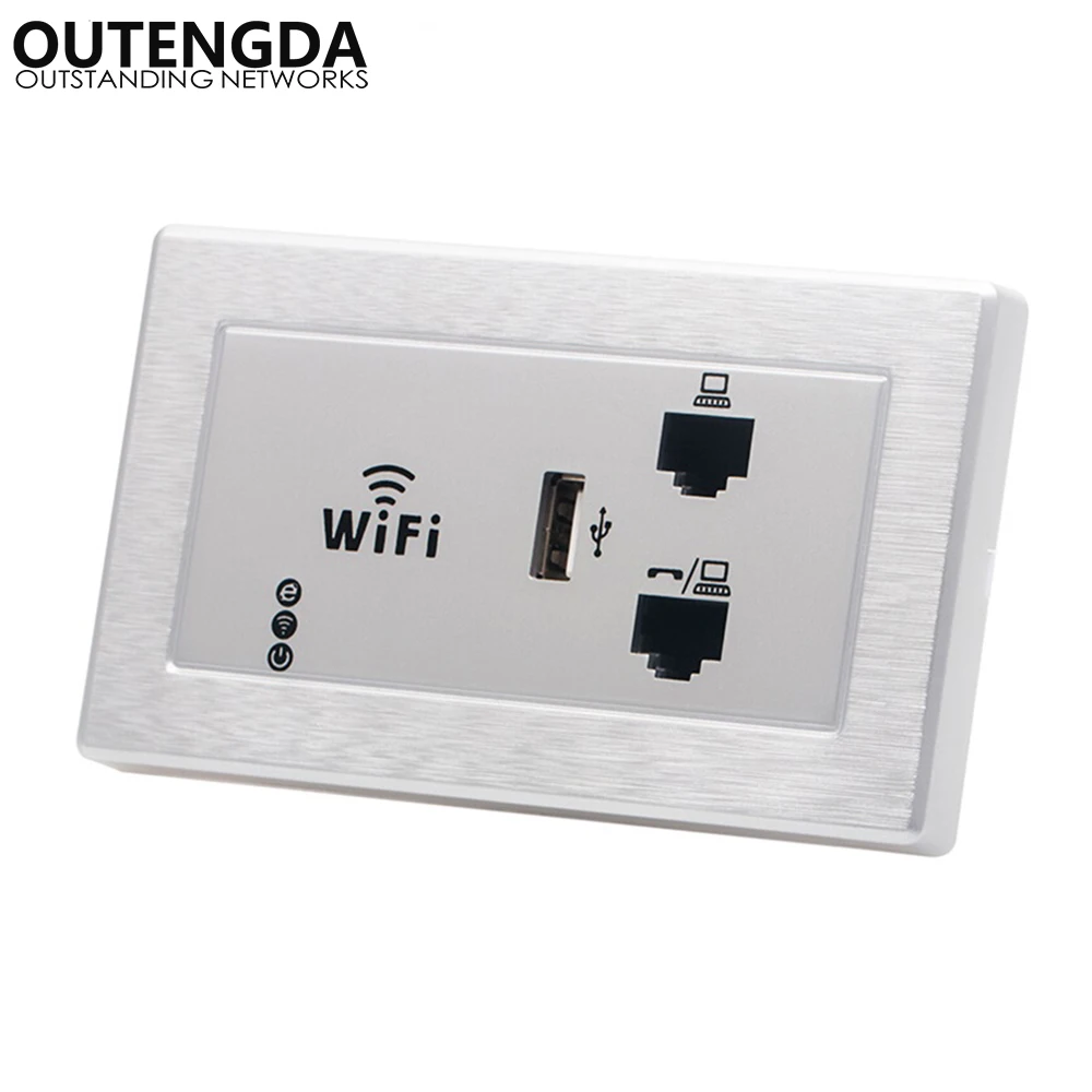 Стандарт США 118/120 тип в стене беспроводная точка доступа с портами RJ45/RJ11 Wi Fi