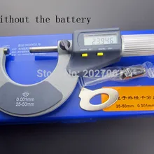 Xi bei Бренд 25-50 мм электронный Внешний микрометр цифровой микрометр двойные функции ключи 0,001 мм