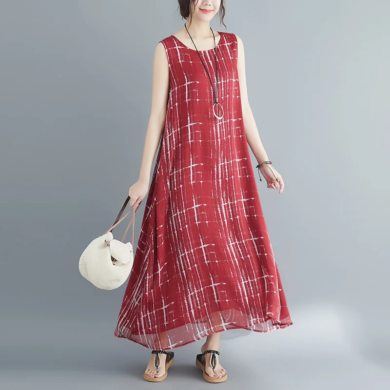 

8916# Soft Printed Silk Maternity Full Maxi Long Dress Tank Casual Oversize Loose Clothes for Pregnant Women Summer Pregnancy