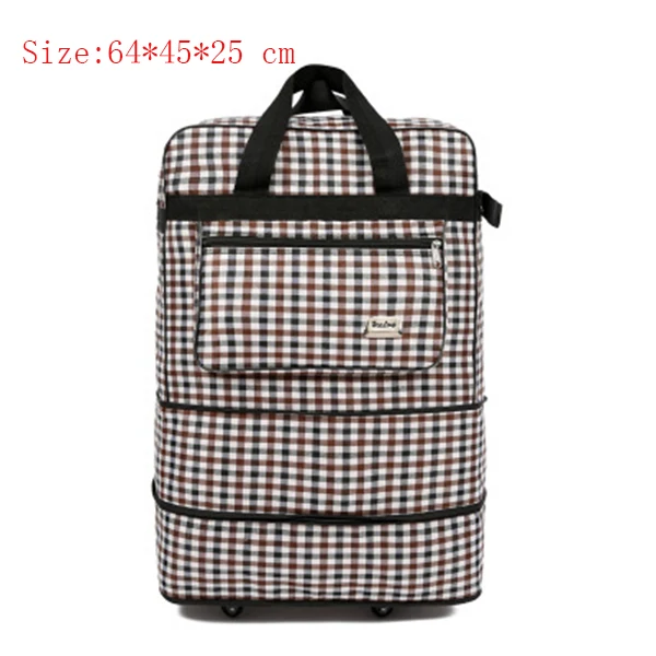 Large-capacity Portable Travel Bag Rolling Luggage Can Expand Aviation Checked Bag Mobile Rolling Backpack Oxford Cloth Bag H-6