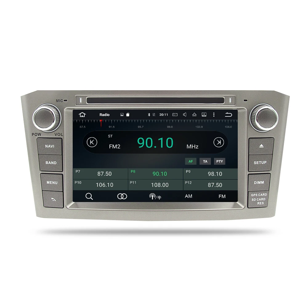 Top 7"4G RAM Android 9.0 Car DVD Stereo Multimedia Headunit For Toyota Avensis/T25 2003-2008 Auto Radio GPS Navigation Video Audio 4