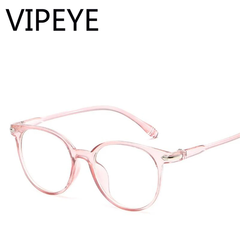 

Literary Decorative Clear Glasses Frame Lightweight and comfortable Anti Blue Light Eyeglasses Pink Eyewear