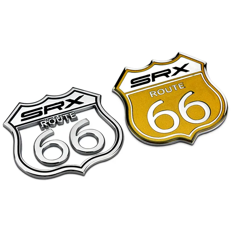 Автомобильная наклейка эмблема значок для Cadillac SRX Route 66 Металл 2 цвета Тюнинг авто