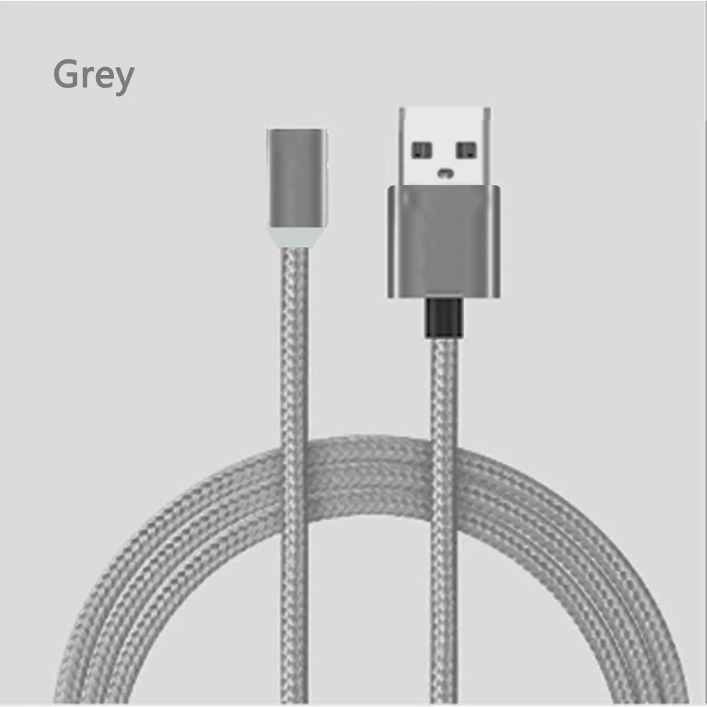 Магнитный Micro Android USB кабель type C USB зарядный кабель для передачи данных зарядное устройство адаптер для IPhone 6 6Plus samsung Xiaomi USB зарядный кабель - Цвет: Серый