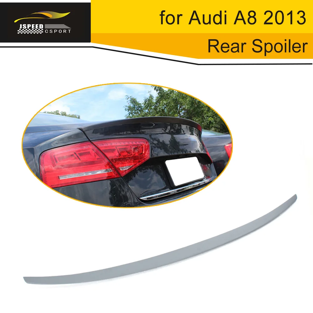 Pu Material Rear Spoiler Trunk Boot Wings For Audi A8 2013 Car Styling