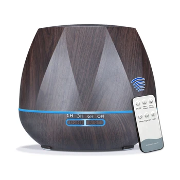 

500Ml Remote Control Aroma Diffuser Ultrasonic Cool Mist Humidifier Air Purifier 7 Color Change Led Night Light For Office Hom