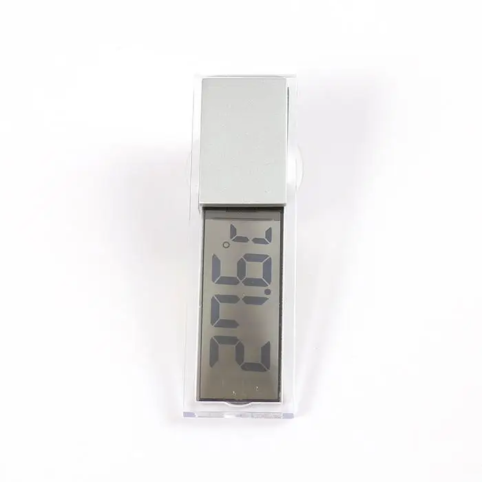 Автомобильные электронные цифровые часы на присоске, прозрачный термометр, гигрометр, ЖК-дисплей, автомобильный термометр, тепловизор