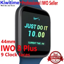 KIWITIME Bluetooth умные часы IWO 8 Plus martwatch 1:1 44 мм чехол для ios apple iPhone и Android телефон не apple Watch iwo 5 6