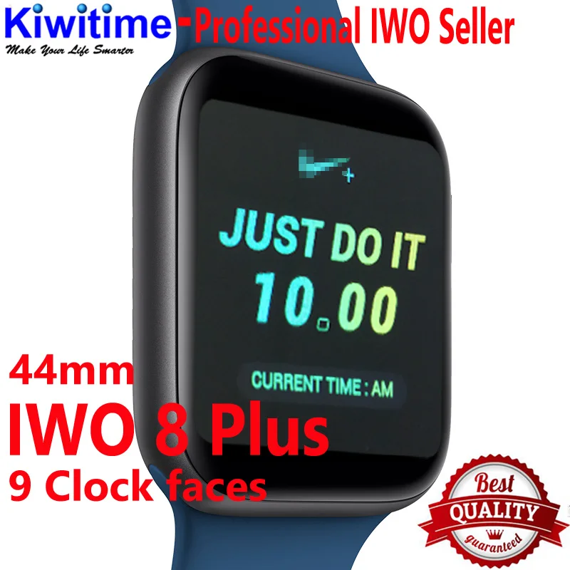 

KIWITIME Bluetooth Smart Watch IWO 8 Plus martwatch 1:1 44mm case for ios apple iPhone & Android phone Not apple watch iwo 5 6