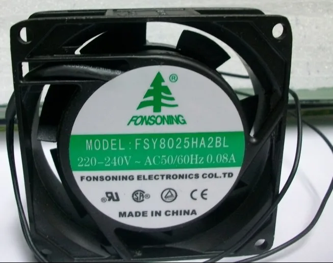 

FONSONING 80*80*25mm 8025 220V FSY8025HA2BL YY8025HBL2 SJ80025HA2 KA8025HA2 MU825S-53 BT220 8025B2HL YL8025HSL YL8025HBL Fan