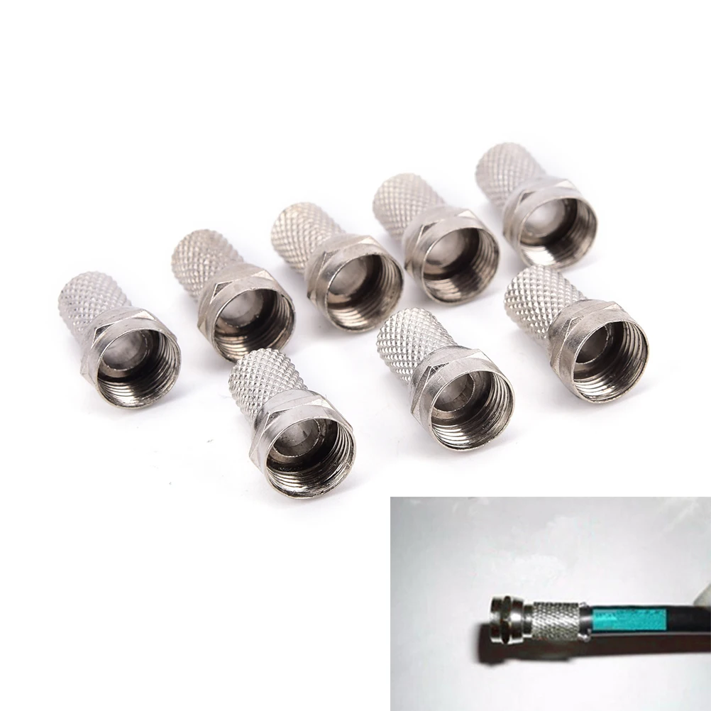 

10Pcs/lot F Digital Cable Terminal Connector For Cable TV SCREW Plug SAT RG6 CT100 WF100 TX100 H109F PH100