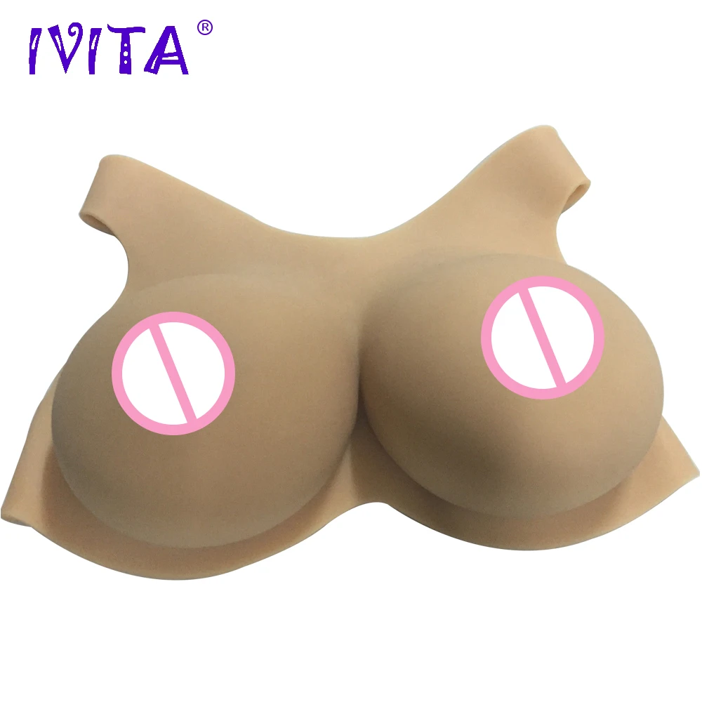 Искусственная силиконовая форма груди IVITA 3200 г большая для трансвеститов