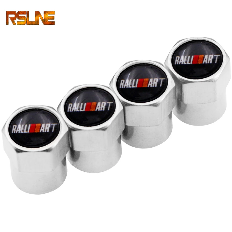 

Car Styling Wheel Caps Tire Valve Caps For Ralliart Logo For Mitsubishi Lancer ASX Outlander Pajero Carisma L200 Galant EVO Colt