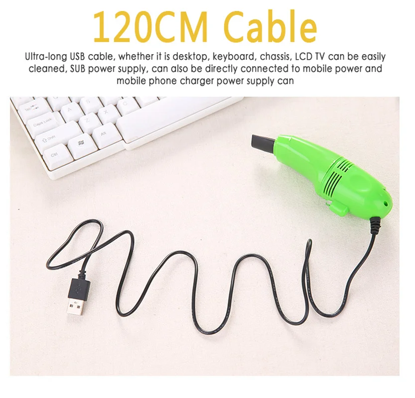 

1pc Computer Keyboard Cleaner USB Computer Vacuum Keyboard Brush Cleaner PC Laptop Brush Dust Cleaning Kit Tool Household Office