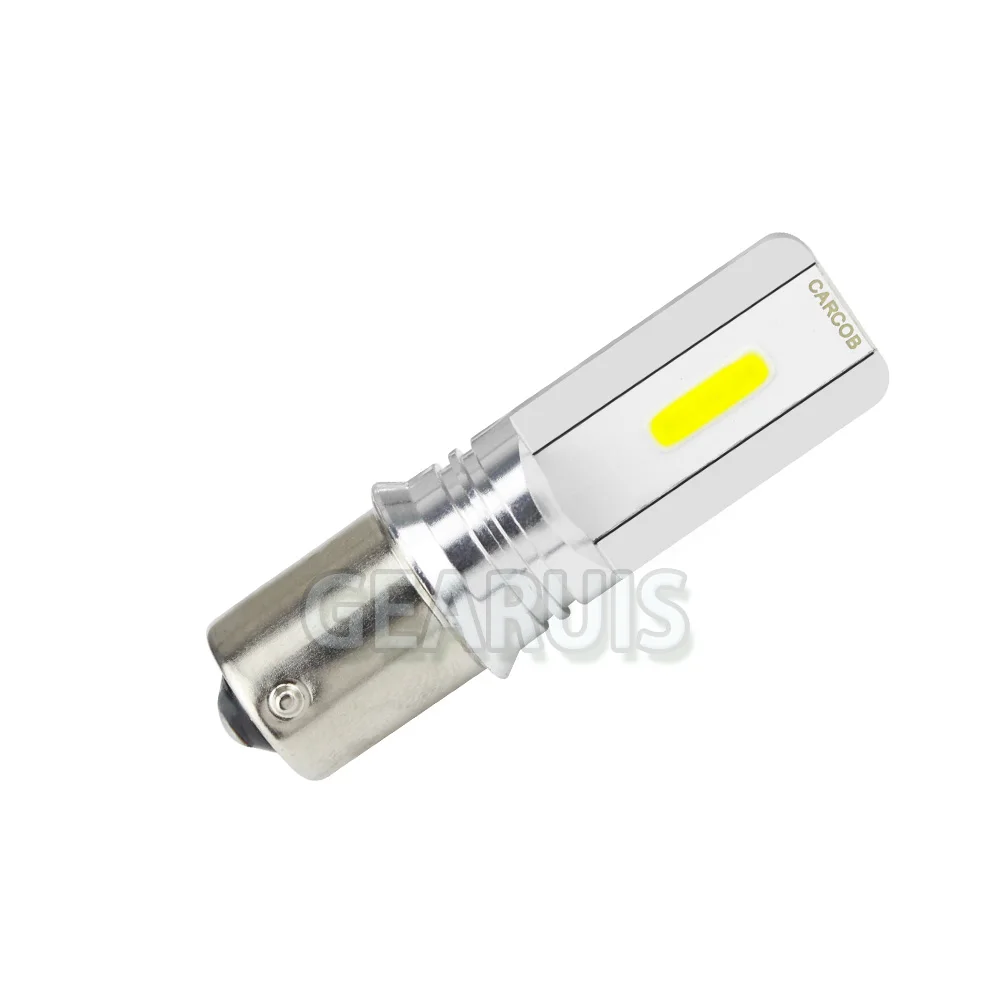 2 шт. S25 1156 BA15S p21w COB 36 чипов Алюминиевый корпус 1157 BAY15D 3 Вт 0.24A 6500K белая