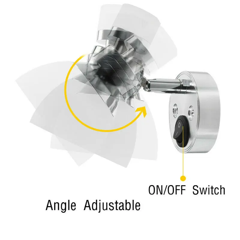 12 В светодиодный светильник для чтения караван Прицеп Лодка Грузовик настенное крепление прикроватная книжная лампа