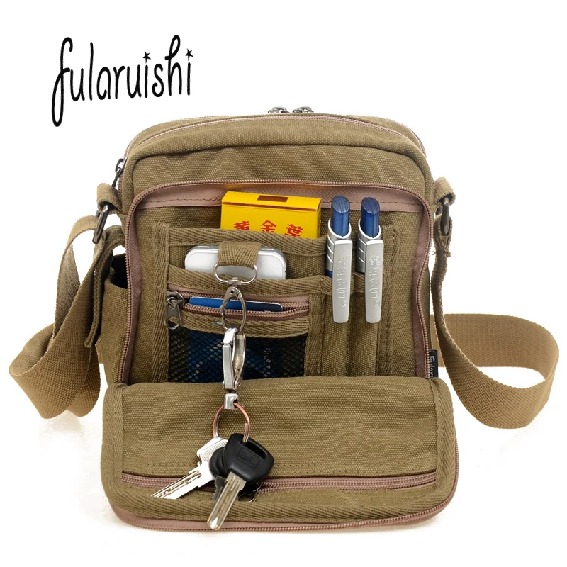 FULARUISHI New Man Bag 2017 Male Messenger For Men Handbag Canvas Bags Travel Vintage Shoulder Casual Bolsa WH330 |