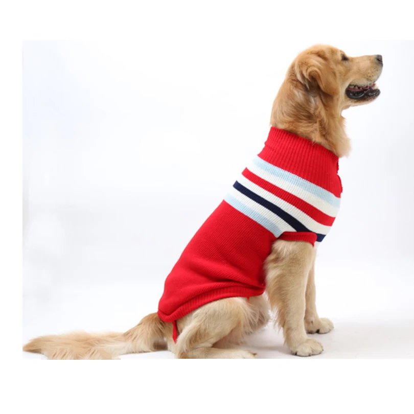 Buy Large Big Dog Clothes Striped Sweater Soft