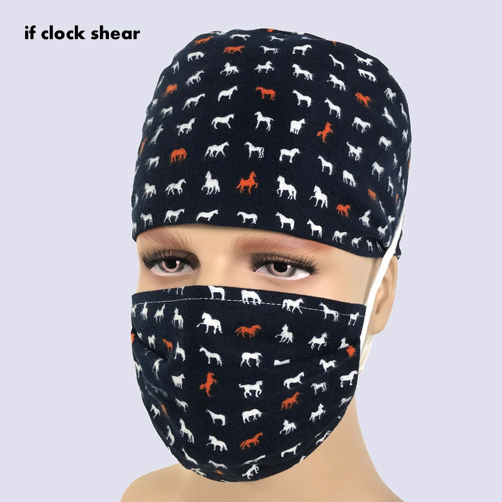 

New Unisex pharmacy medicine beauty men's surgery surgical hat practice nurse cap medical hospital doctor laboratory printing