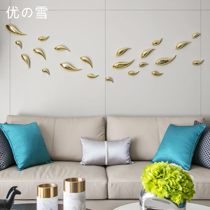 

Youxue Living Room Tv Background Wall Sofa Wall Sticking Creative Three-dimensional Fishwall Wall Decoration Wall Decoration