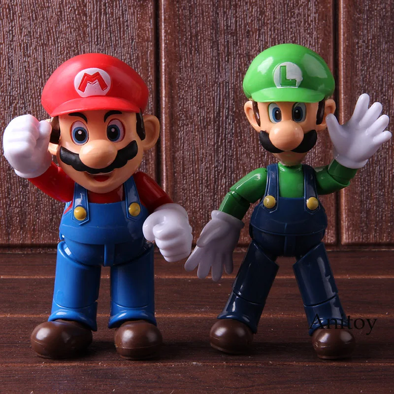 Super Mario Bros Action Figure Mario Luigi PVC Collectible Model Toy
