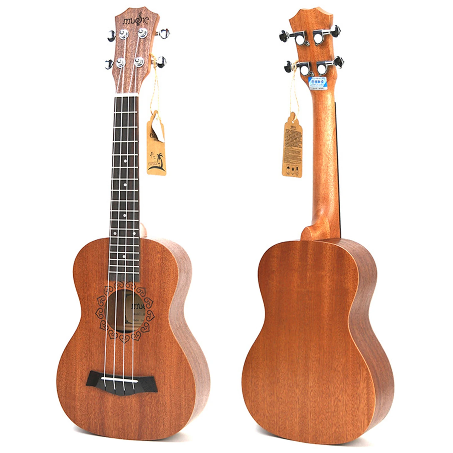 21 inch Soprano Uke4 Strings ukeukuSapele heart guitaacoustic small guitar solid body professional uke Concert 21 inch Soprano Uke4 Strings ukeukuSapele heart guitaacoustic small guitar solid body professional uke Concert