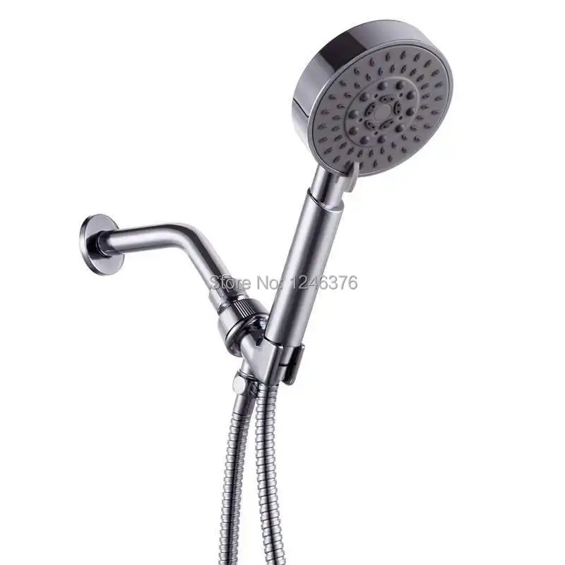 Chrome Finish Bath FIVE Mode Handheld Shower Head Showerhead Combo