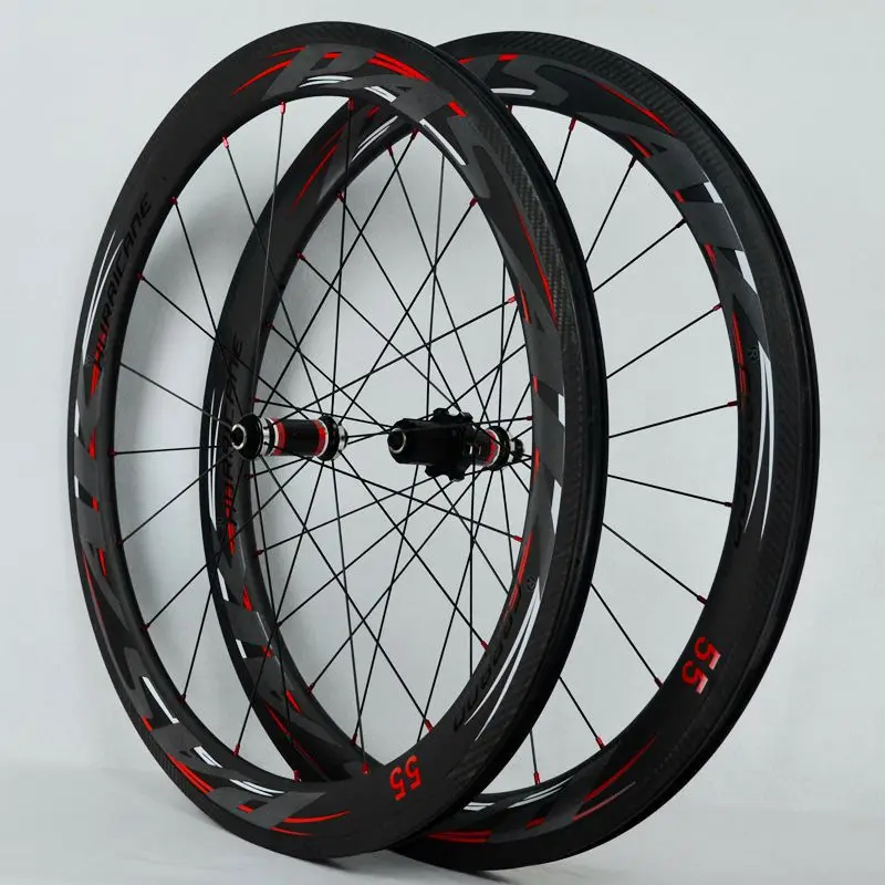 2018 PASAK Carbon Fiber Road Bike Bicycle Full Carbon Wheels C V Brake 40 55 Rim