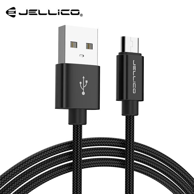 Jellico المصغّر usb كابل 3.1A النايلون سريع تهمة USB كابل بيانات لسامسونج Xiaomi LG اللوحي شاحن هاتف محمول يعمل بنظام تشغيل أندرويد USB شحن كور