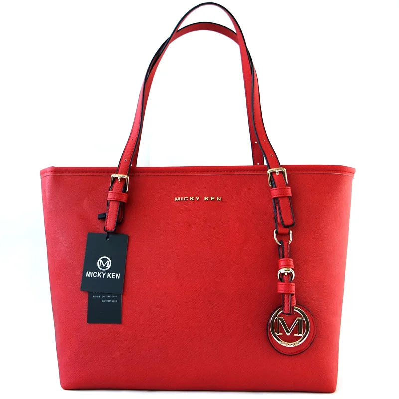 High Quality Luxury Large Capacity Famous Designer Red Solid Color Big Shoulder Bag Tote Bag ...