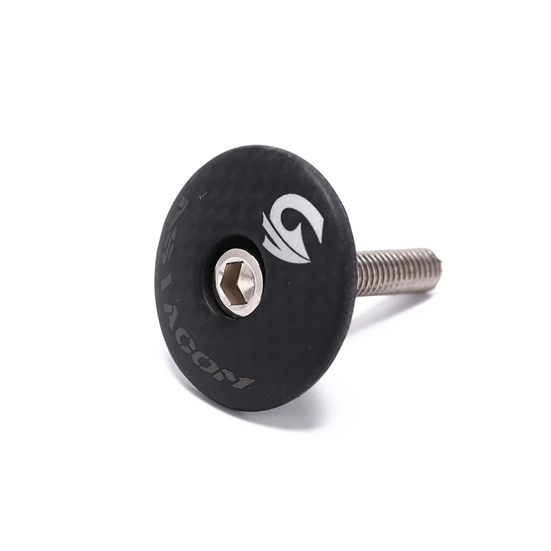 

1Pcs Useful 28.6mm Carbon Fiber Bicycle Headset Caps 1-1/8" Mountain Bike Cycling MTB Headset Stem Top Cap Cover
