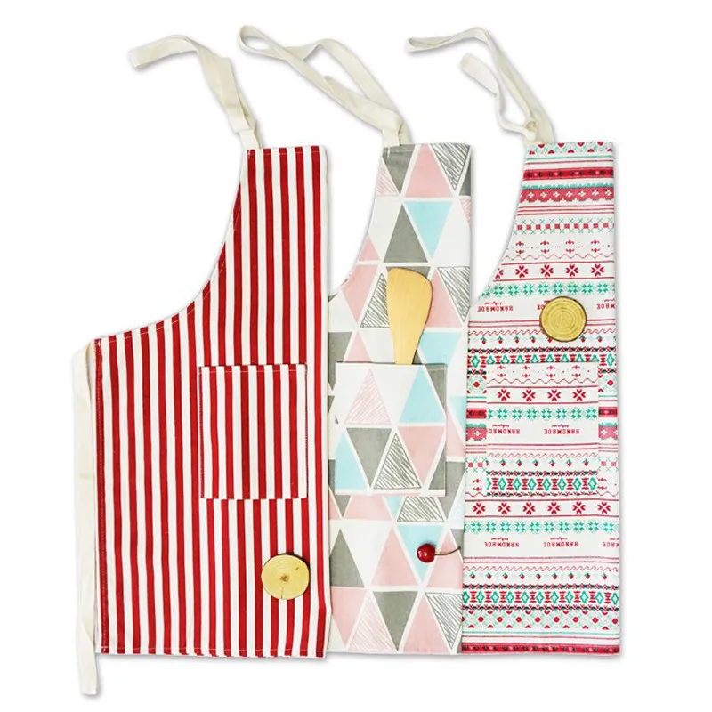 New Hot Fashion Lady Women Men Adjustable Cotton Linen High-grade Kitchen Apron for Cooking Baking Restaurant Pinafore