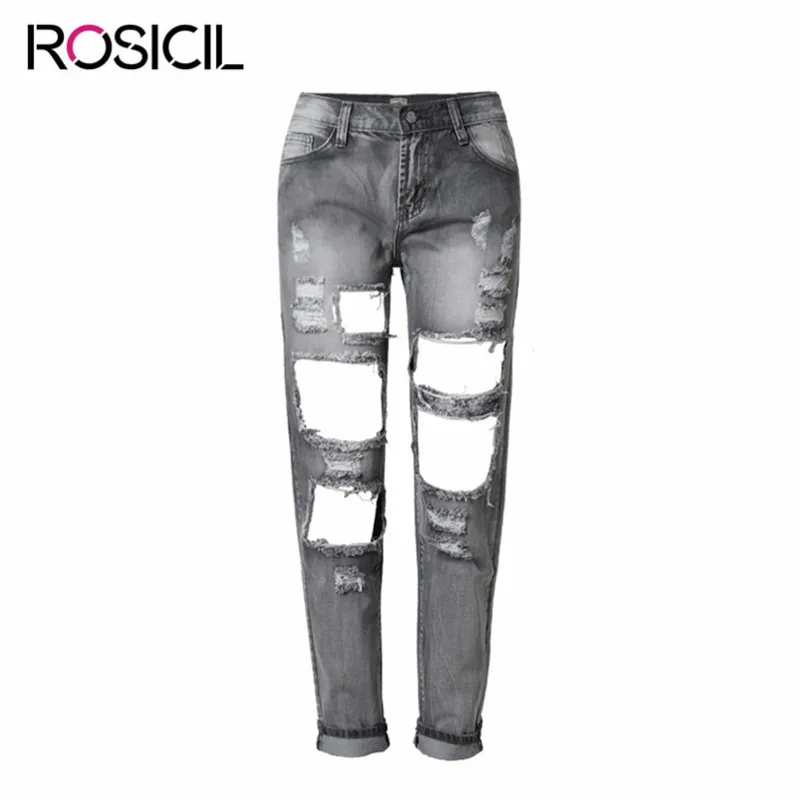 Lady Fashion Denim Pencil Pants Women's Mid Waist Jeans