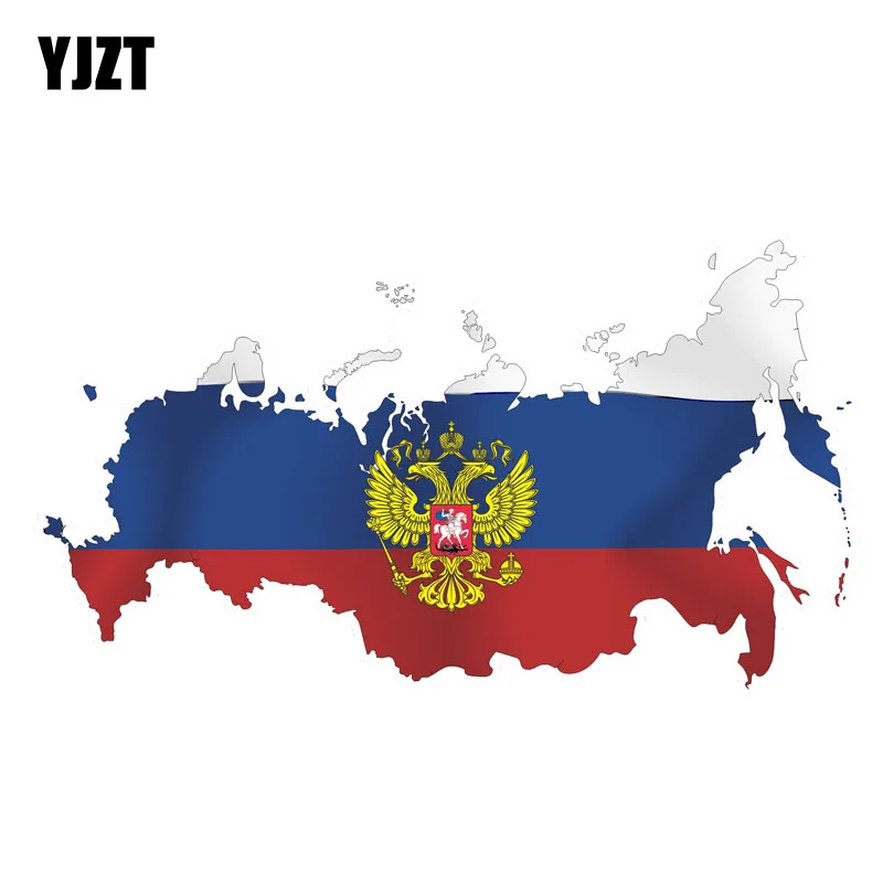 YJZT 15 см * 8 4 аксессуары смешная фотография наклейка с российским флагом 6