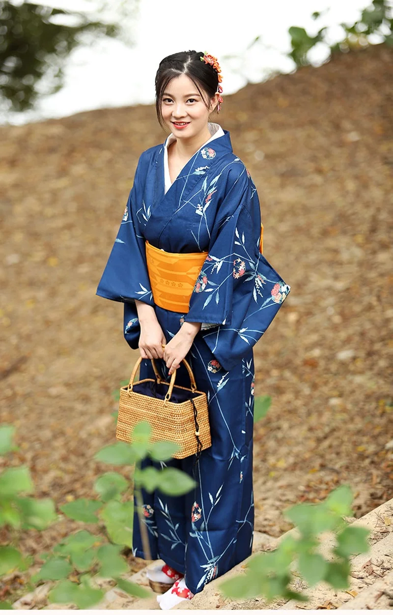Традиционное японское кимоно платье косплей Женский юката женский хаори Япония Гейша костюм obi Япония Азия платье KK2724