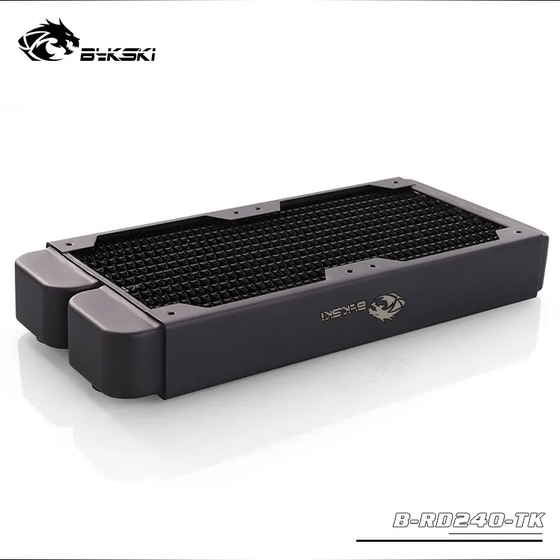 Bykski B-RD240-TK, 240 мм Двухрядные радиаторы, 39 мм толщина, стандартные радиаторы водяного охлаждения, подходит для вентиляторов 120*120 мм
