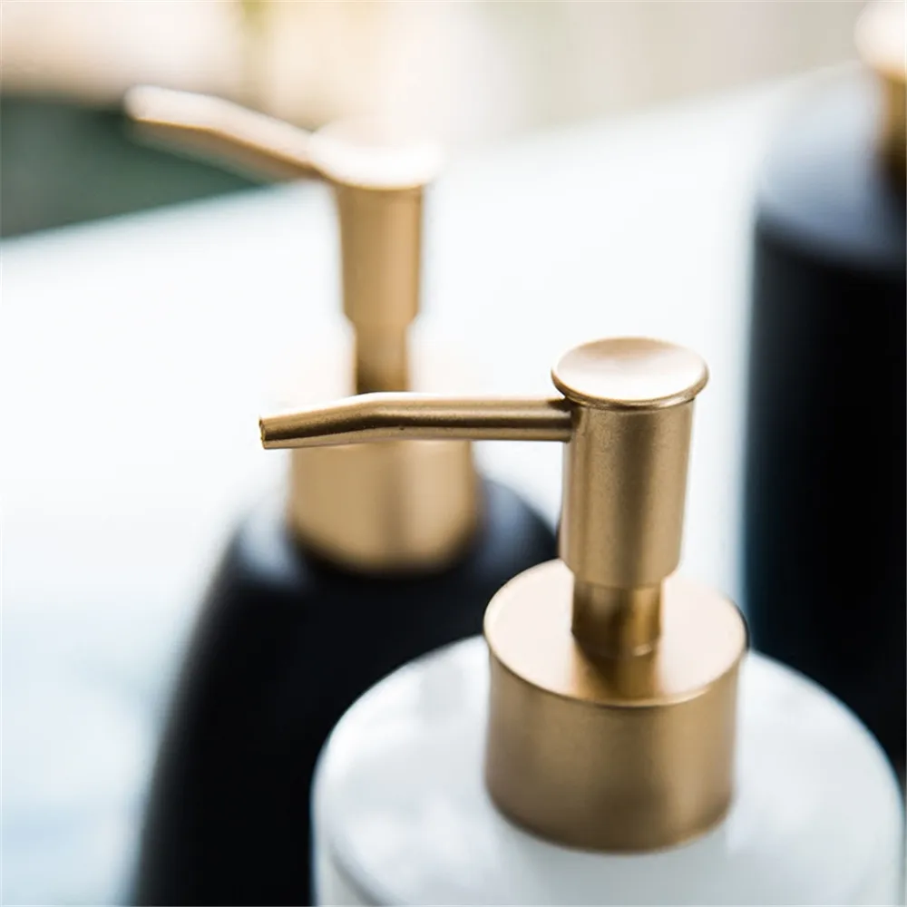 Нордический гель для душа бутылка для хранения ванная комната дезинфицирующий шампунь бутылки черный керамический жидкий мыльный пресс