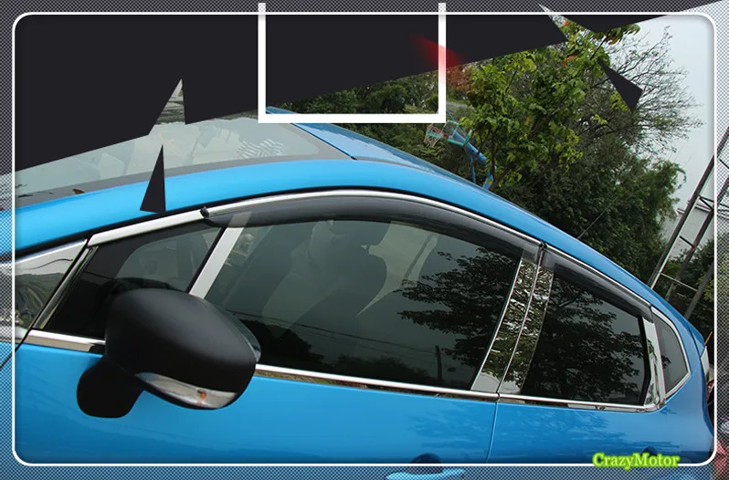 2013- для renault captur Каптур samsung qm3 4 шт./компл. боковое окно дождь дефлекторы гвардии козырек погоду щиты двери тени