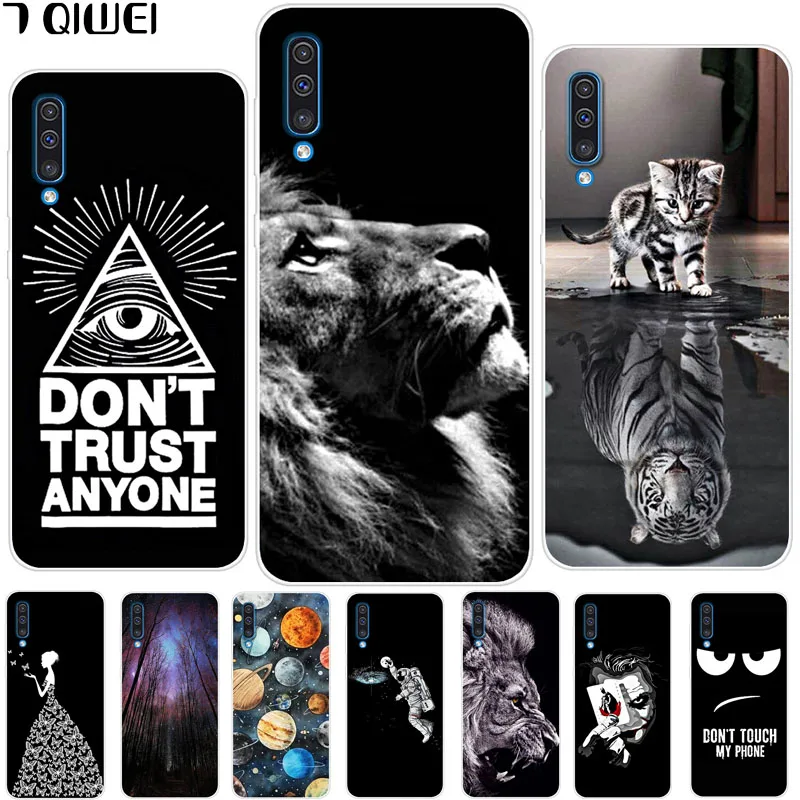 

6.4'' For Samsung A50 Case A 50 Silicone Soft Back Cover For Para Samsung Galaxy A50 Case A505F TPU Lion Thin Protective 2019