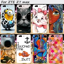 Cell Phone Skin Case Cover For ZTE Nubia Z7 Max Z7Max Cases Hard Plastic New arrived Cartoon Painted Luxury Phone Bags Housings