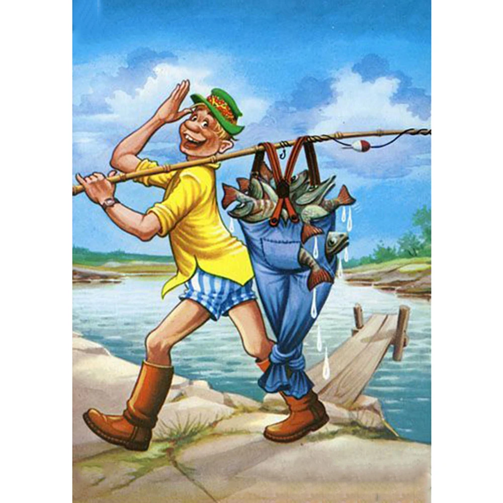 5D-DIY-Diamond-Painting-Full-Square-Round-Drill-Cartoon-fishing-Embroidery-Cross-Stitch-Mosaic-Home