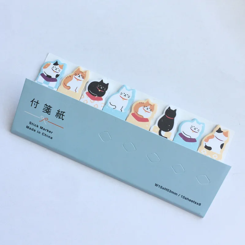 Животные панда кошка Блокнот N Times Sticky Notes Escolar Papelaria наклейка-закладка для школьных принадлежностей