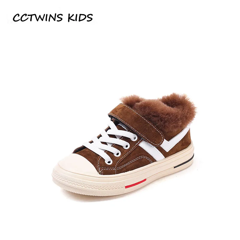 

CCTWINS KIDS 2018 Winter Children Fashion Sport Sneaker Baby Boy Genuine Leather Shoe Girl Black Casual Trainer FC2385